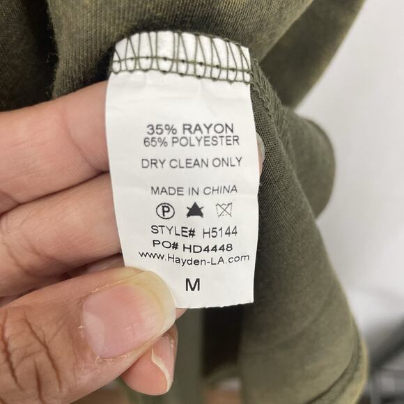 Hayden Size M‎ High Low Tank Dress Olive Forest Fairy Grunge Boho Festival Flowy - Picture 5 of 5